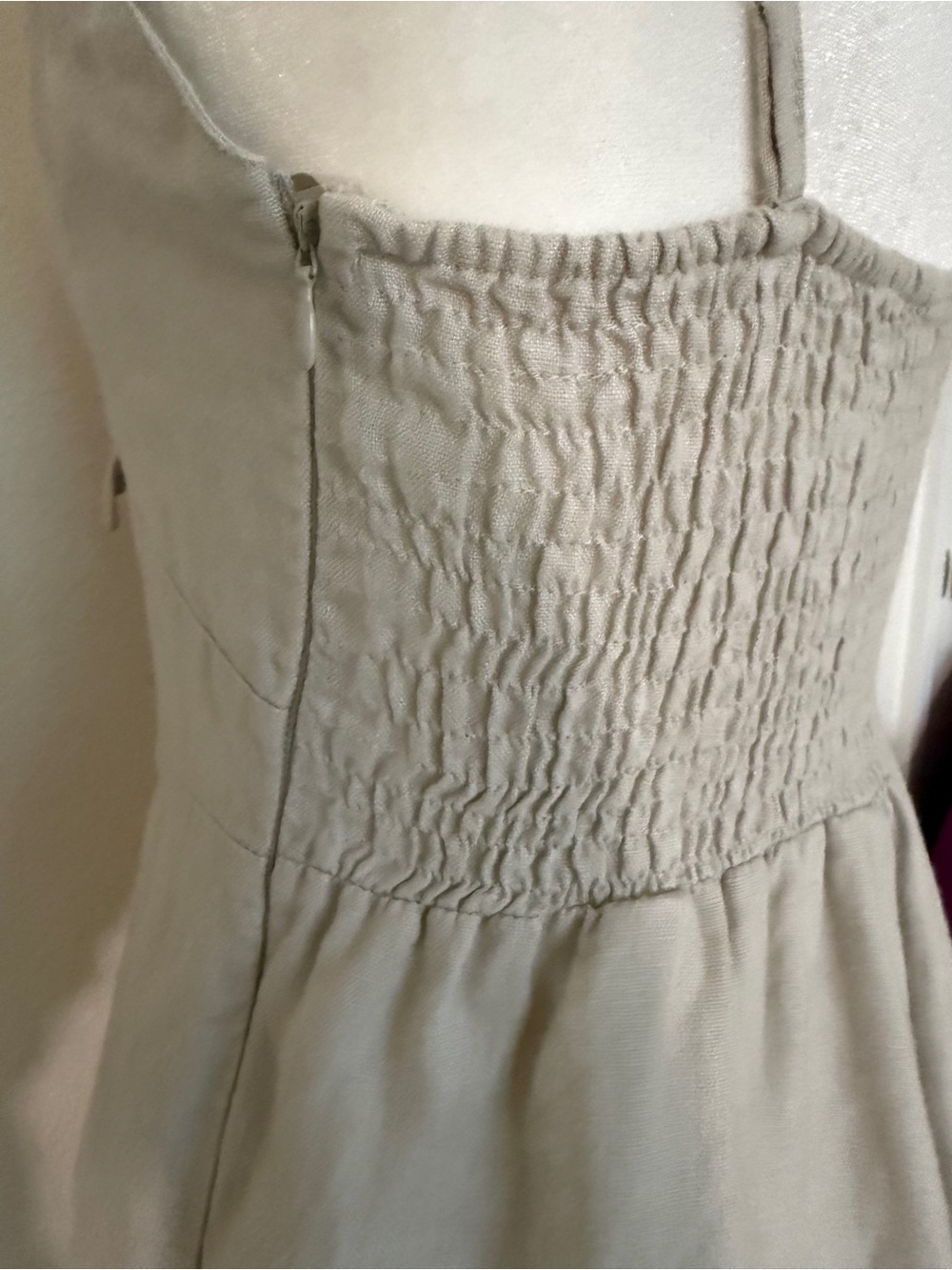 100% Linen Tie Front Wide Leg Jumpsuit Medium - Picture 5 of 8
